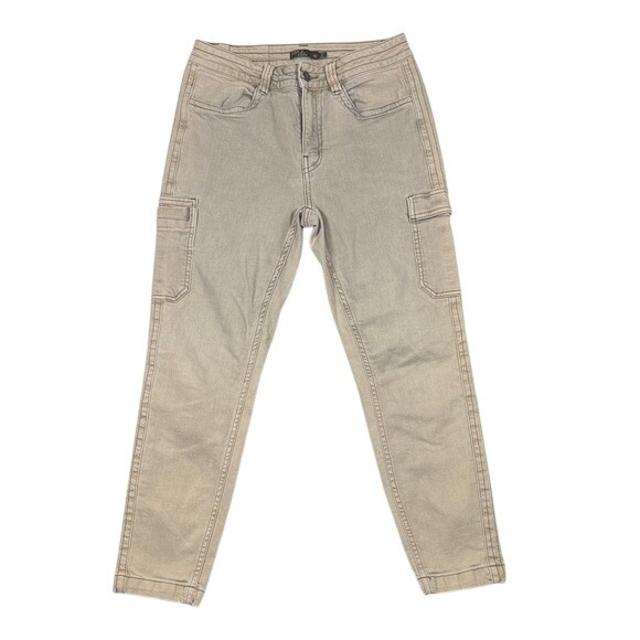 Prana Pants - prAna Women Organic Cotton Cargo Utility Pants Khaki Tan Size 10 Tapered Cropped